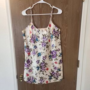Vintage floral satin slip dress